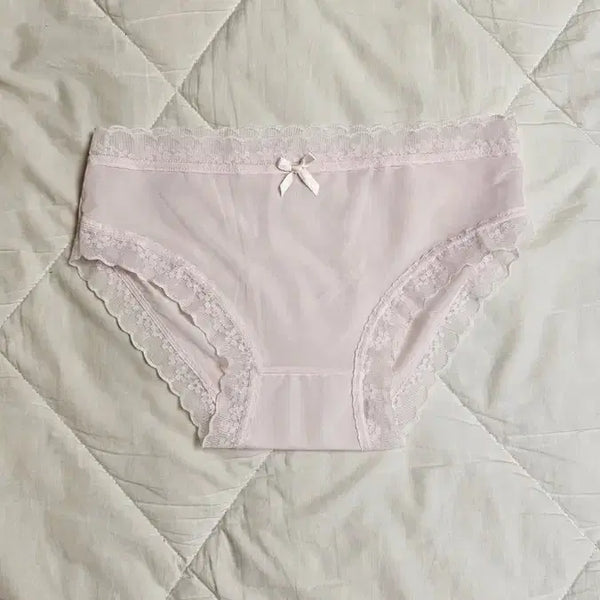 [BUNJANG] Pastel Pink Lace Women's Panties (Used) / 파스텔 핑크 레이스 팬티 여성 속옷 중고