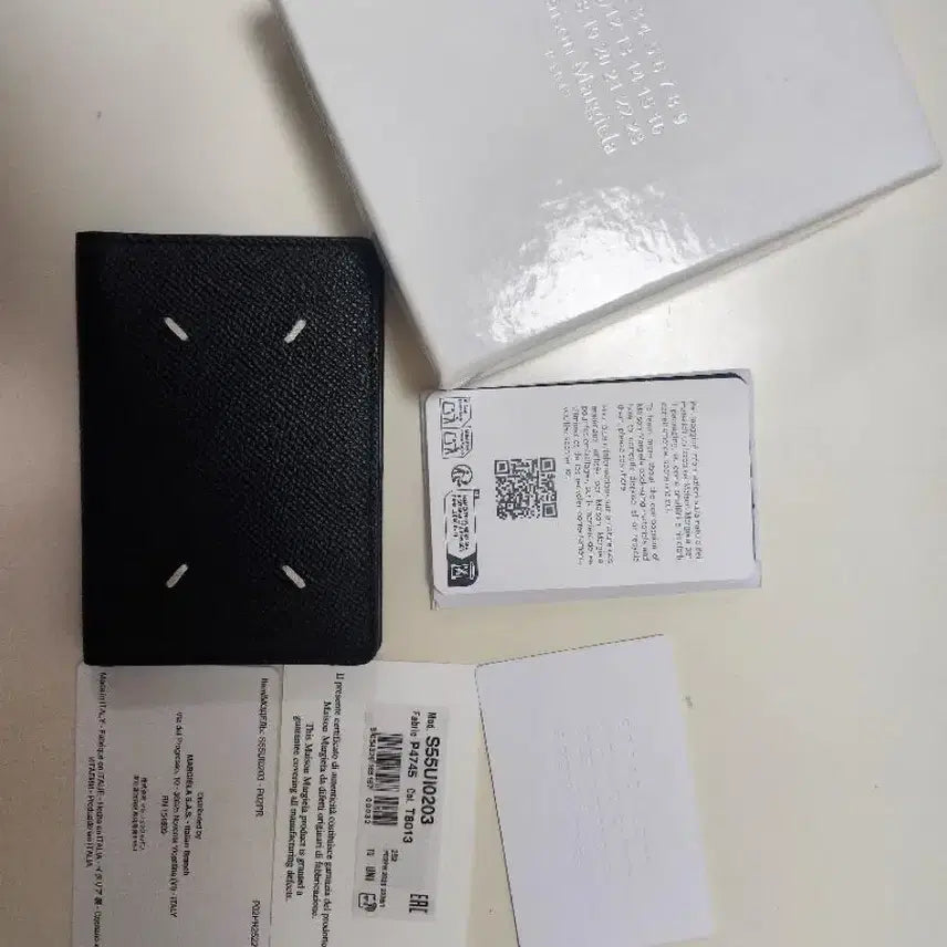[BUNJANG] Maison Margiela Leather Bifold Card Holder Black / 메종 마르지엘라 레더 바이폴드 카드 홀더 블랙