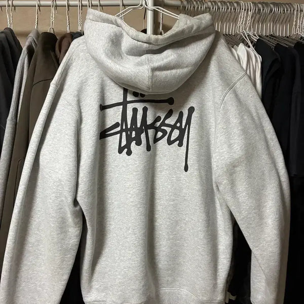 [BUNJANG] Stussy Basic Hoodie Ash Heather / 스투시 베이직 후드티 애쉬 헤더