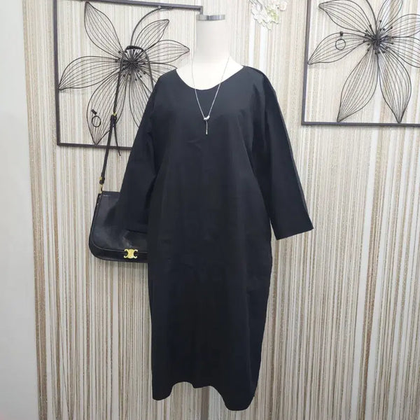 [BUNJANG] Black Midi Dress / 초콜렛 블랙 미디 원피스 free