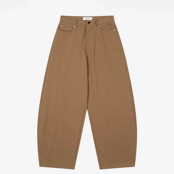 [BUNJANG] Wavyeness Oblique Curved Chino Pants Sand Camel Size 1 / 웨이비니스 오블리크 커브드 치노 팬츠 샌드 카멜 1사이즈