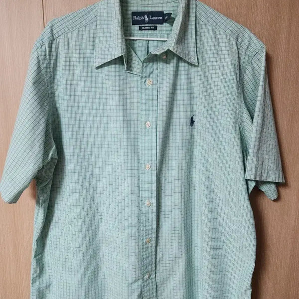 [BUNJANG] Polo Ralph Lauren Check Short Sleeve Shirt Mint L (100) / 폴로 랄프로렌 체크 반팔 셔츠 민트 (100)
