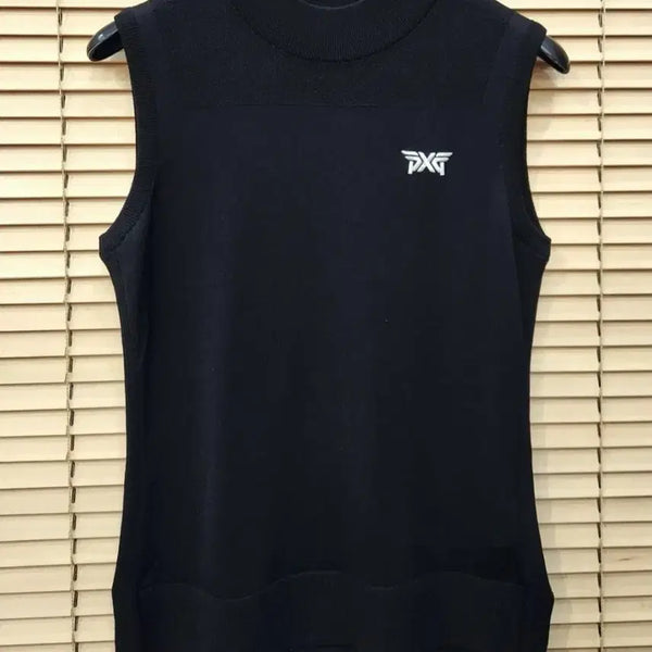 [BUNJANG] PXG Women's Sleeveless Top - Black Cubic Logo - Size S / PXG 여성 슬리브리스 S