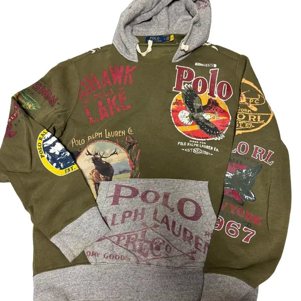 [BUNJANG] Polo Ralph Lauren Patchwork Hoodie / [POLO RL] 폴로 랄프로렌 후디