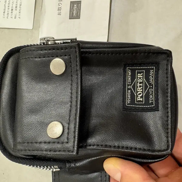 [BUNJANG] Yoshida Porter Leather Pouch Black / 요시다 포터 가죽 파우치 블랙