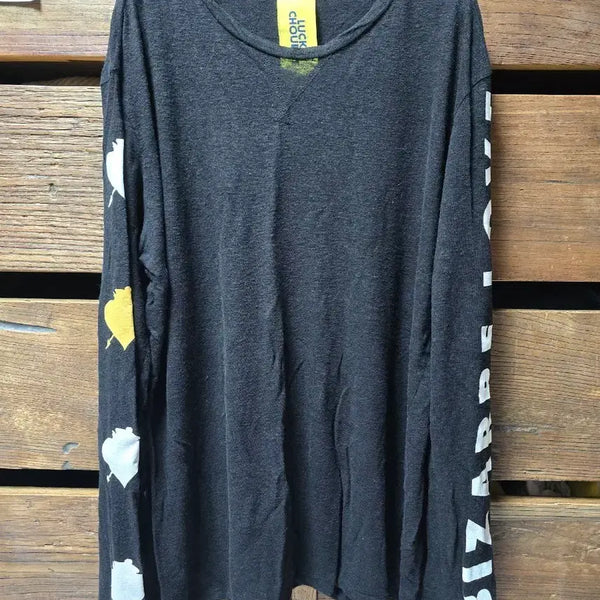 [BUNJANG] Lucky Chouette Lettering Linen T-Shirt / 럭키슈에뜨 레터링포인트 린넨 티셔츠, 66