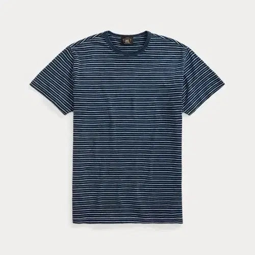 [BUNJANG] RRL Indigo Stripe Jersey T-Shirt M / RRL 인디고 스트라이프 저지 티셔츠 M