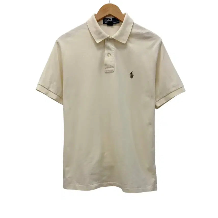 [BUNJANG] Polo Ralph Lauren Short Sleeve Pique Polo Shirt Cream & Brown Pony (M/95~100) / 폴로 반팔 피케티 카라티 크림&브라운포니 (M/95~100)