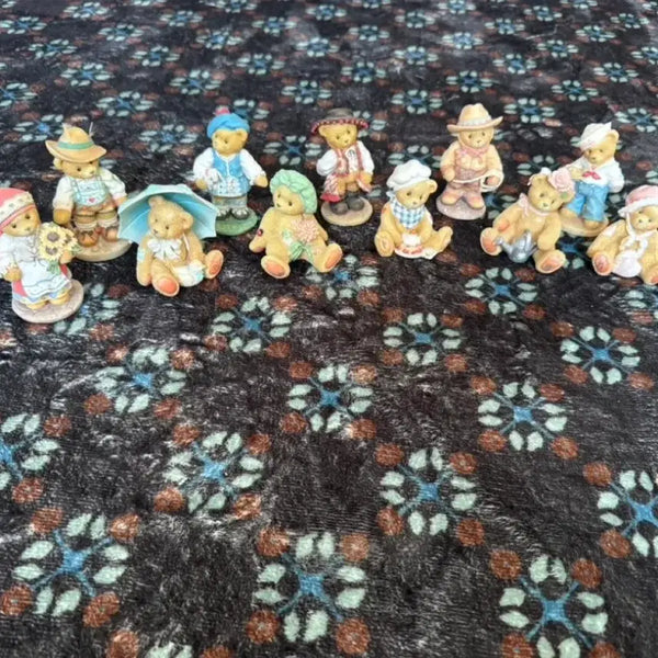 [BUNJANG] Teddy Bear Figure Set (11 Variants) / 테디베어 피규어 11종 세트