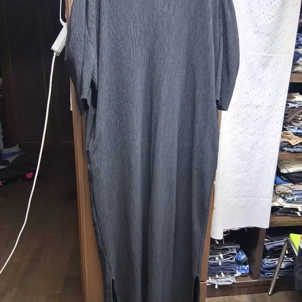 [BUNJANG] Wrinkle Detail Long Dress (Plus Size) / 주름 원피스 롱 기장(빅사이즈)