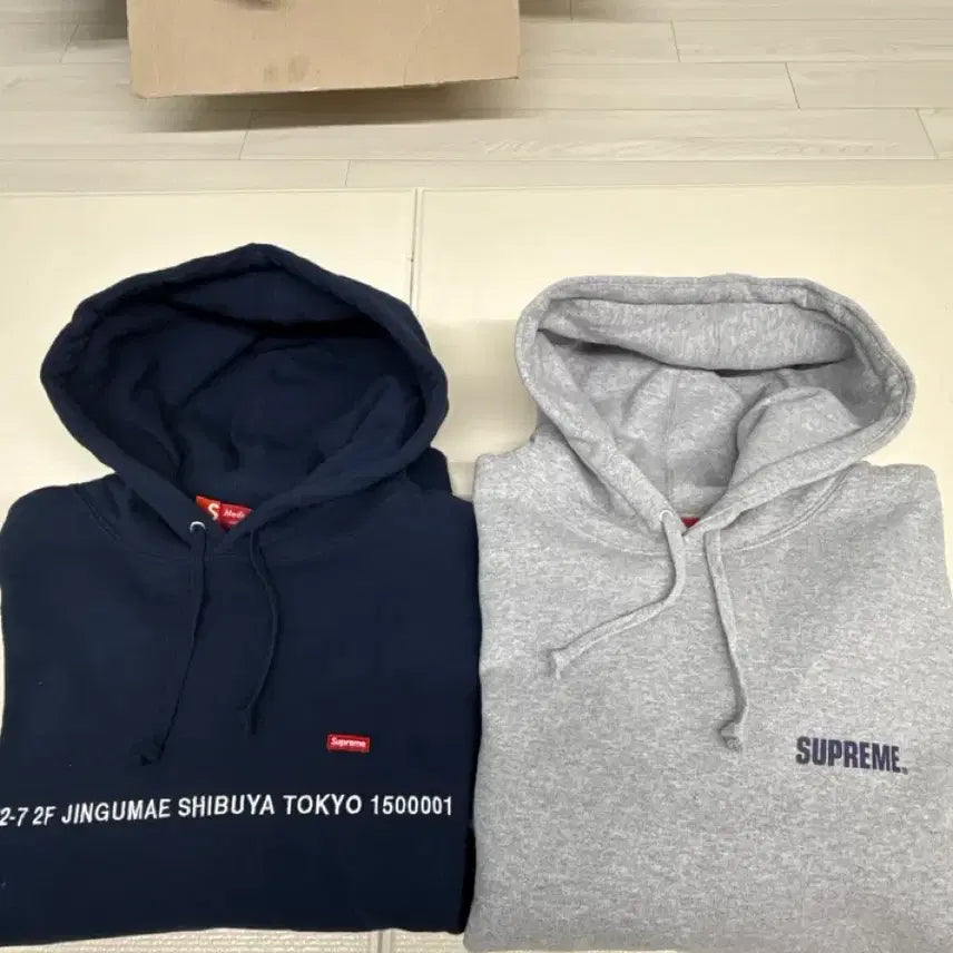 [BUNJANG] Supreme Logo Hoodie Navy / 슈프림후드(일본구매,정품)
