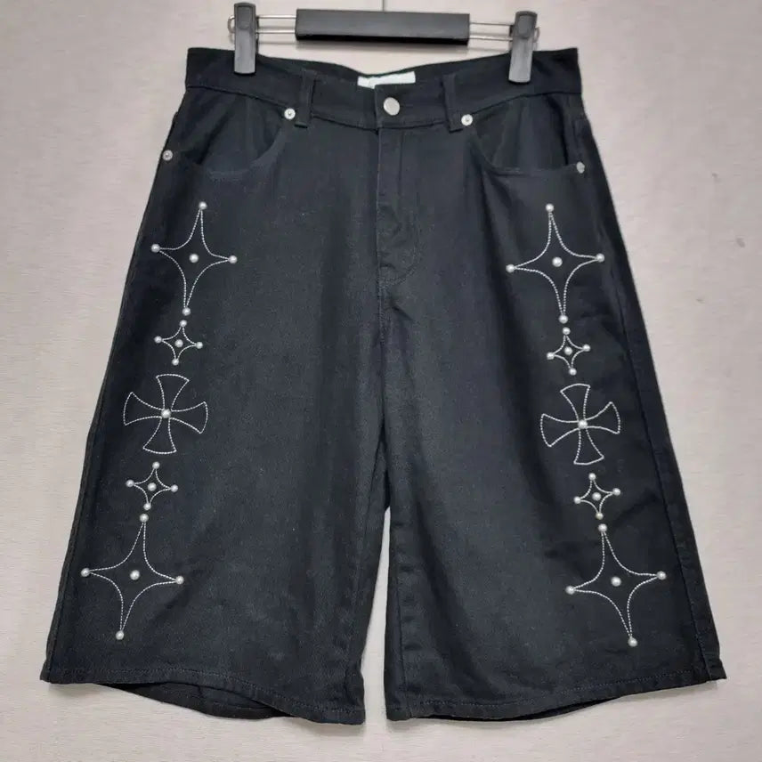[BUNJANG] Critic Gothic Twill Bermuda Denim Shorts - Black (30-inch) / 크리틱 고딕 트윌 버뮤다데님 남자30인치ㅡ0318ㅁㅁ