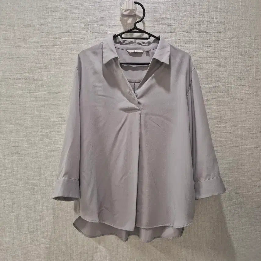 [BUNJANG] Uniqlo Loose Fit Blouse Grey / 유니클로 루즈핏  블라우스 그레이