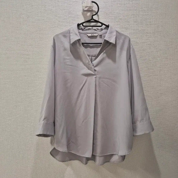 [BUNJANG] Uniqlo Loose Fit Blouse Grey / 유니클로 루즈핏  블라우스 그레이
