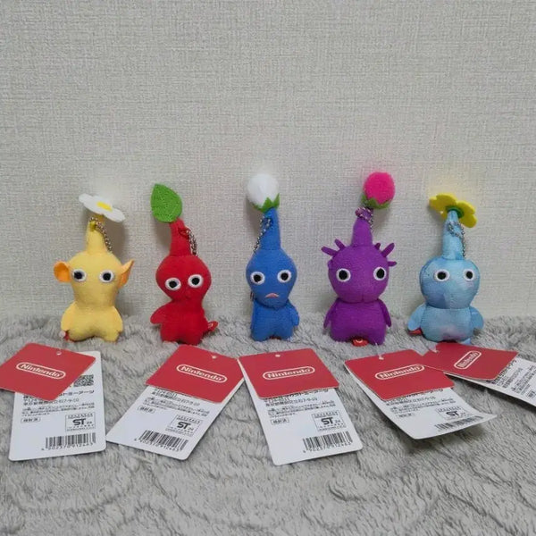 [BUNJANG] Pikmin 5-Piece Plush Keychain Set / 급처) 피크민 인형 키링 4종 세트