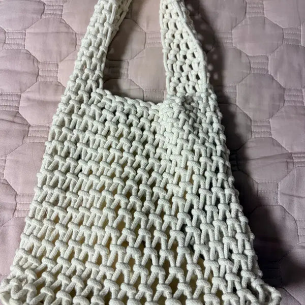 [BUNJANG] Knit Net Tote Bag / 니트 뜨개 네트백 가방