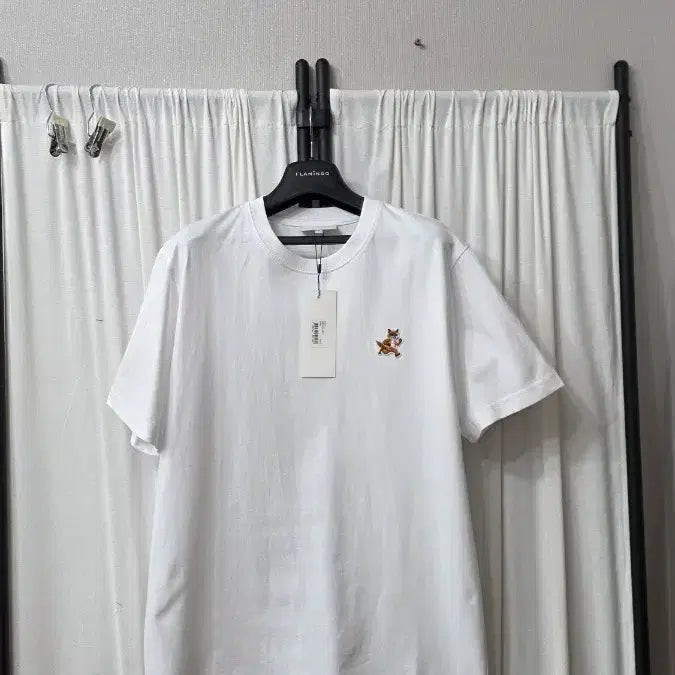 [BUNJANG] Maison Kitsuné Fox Head Logo Short Sleeve T-Shirt White / 메종키즈네 스피드 폭스 반팔티 화이트