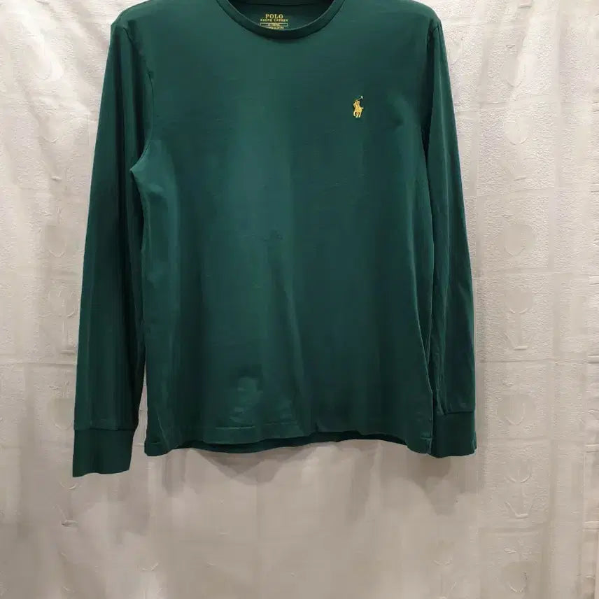 [BUNJANG] Polo Ralph Lauren Custom Slim Fit Green Long Sleeve T-Shirt M / 폴로 랄프로렌 커스텀 슬림핏 그린 긴팔티 M (95)