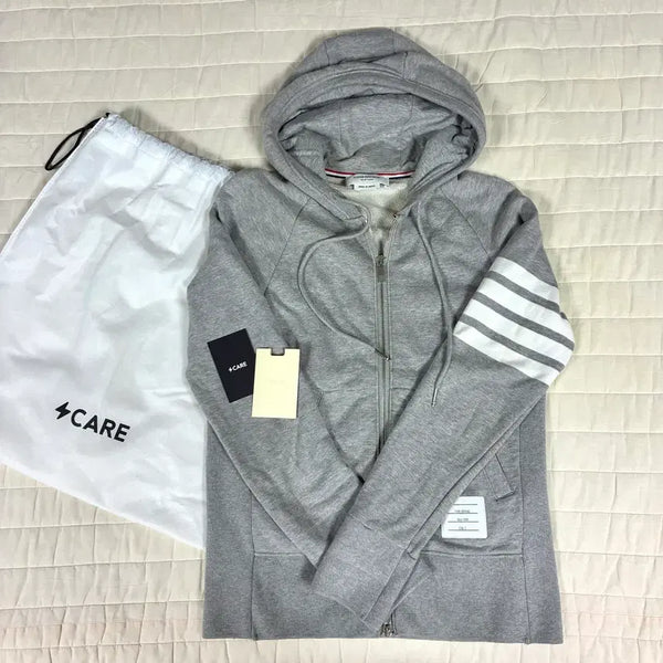 [BUNJANG] Thom Browne 4-Bar Hoodie Zip-up Grey / 톰브라운 4선완장 후드집업 그레이 2