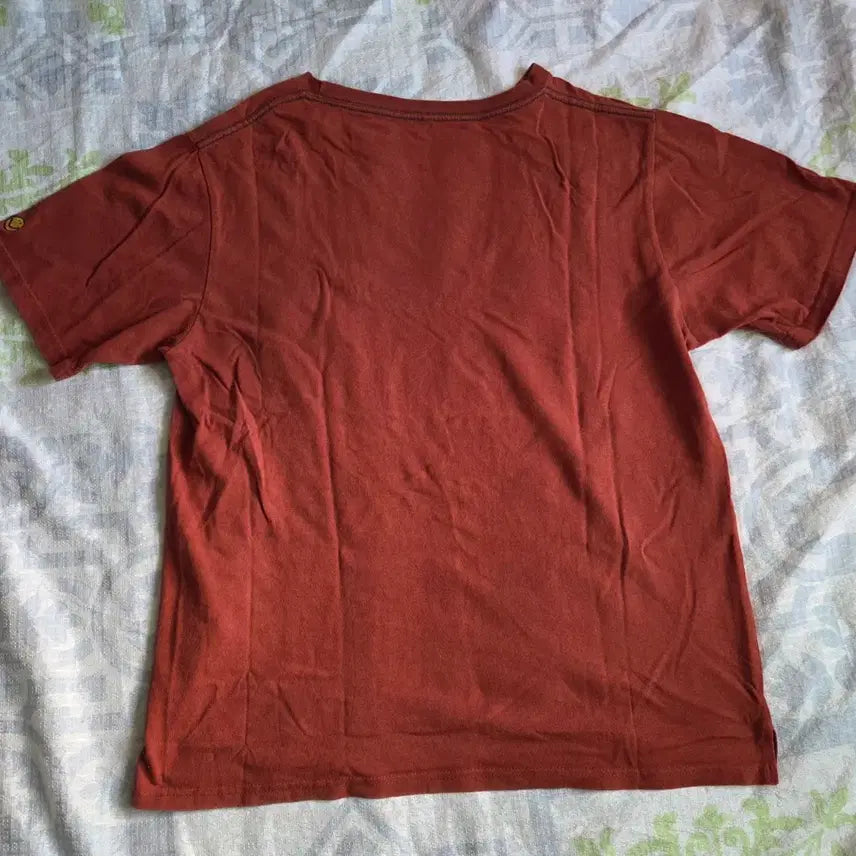 [BUNJANG] Vintage Smile Embroidery Pocket T-Shirt L / 빈티지 스마일 자수 포켓 티셔츠 L