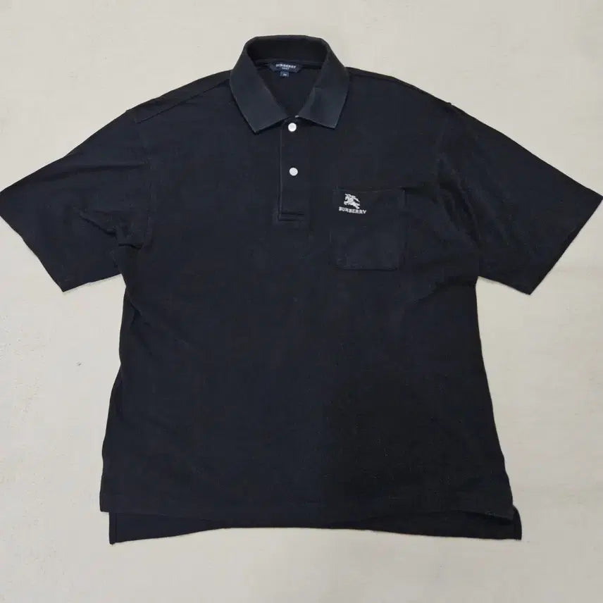 [BUNJANG] Burberry Black Short Sleeve Polo Shirt / 버버리 블랙 pk 반팔 카라티 급처