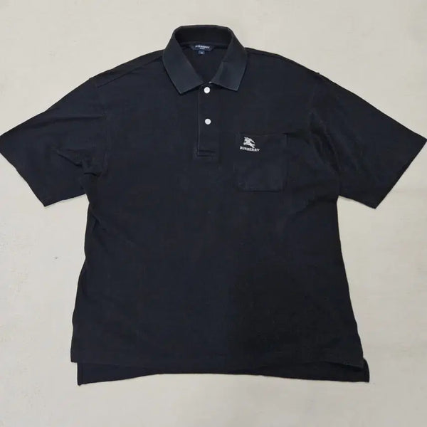 [BUNJANG] Burberry Black Short Sleeve Polo Shirt / 버버리 블랙 pk 반팔 카라티 급처