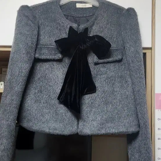 [BUNJANG] Mohair Ribbon Jacket / 모헤어 리본 자켓