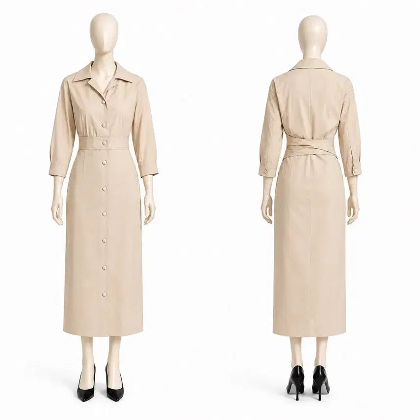 [BUNJANG] Objet Dress Cream Ivory Size 55 / (새상품)오브제 원피스 55사이즈 판매합니다