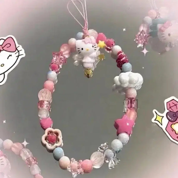 [BUNJANG] Hello Kitty Handmade Beaded Strap / 새상품 헬로키티 비즈 스트랩