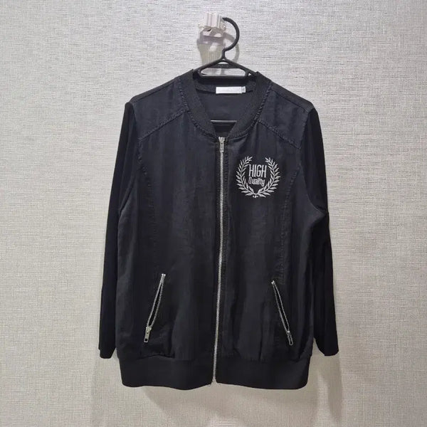 [BUNJANG] Black Bomber Jacket with High Quality Print / 블랙 봄버 자켓 HIGH QUALITY 프린팅