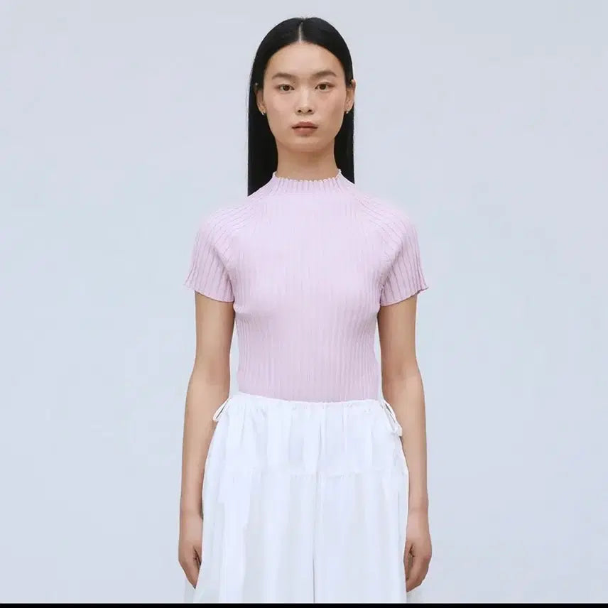 [BUNJANG] Renui Diana Ribbed Mock-Neck Knit - New Condition / 르누이 diana ribbed mock-neck knit 새상품