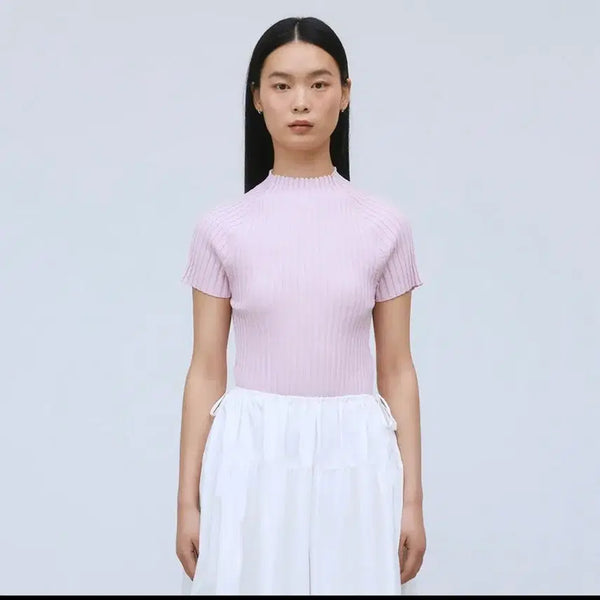[BUNJANG] Renui Diana Ribbed Mock-Neck Knit - New Condition / 르누이 diana ribbed mock-neck knit 새상품