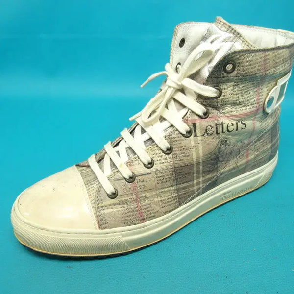 [BUNJANG] John Galliano Newspaper High-Top Sneakers / 270/r2-729/존 갈리아노 뉴스페이퍼 하이탑 스니커즈/구제특별시