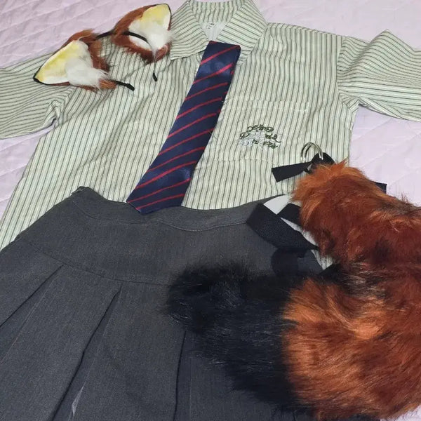 [BUNJANG] Zootopia Nick Wilde Cosplay Graduation Photo Outfit Set (Headband, Tail Included) / [판매]주토피아 닉 코스프레 졸업사진 옷 세트(머리띠, 꼬리 포함)