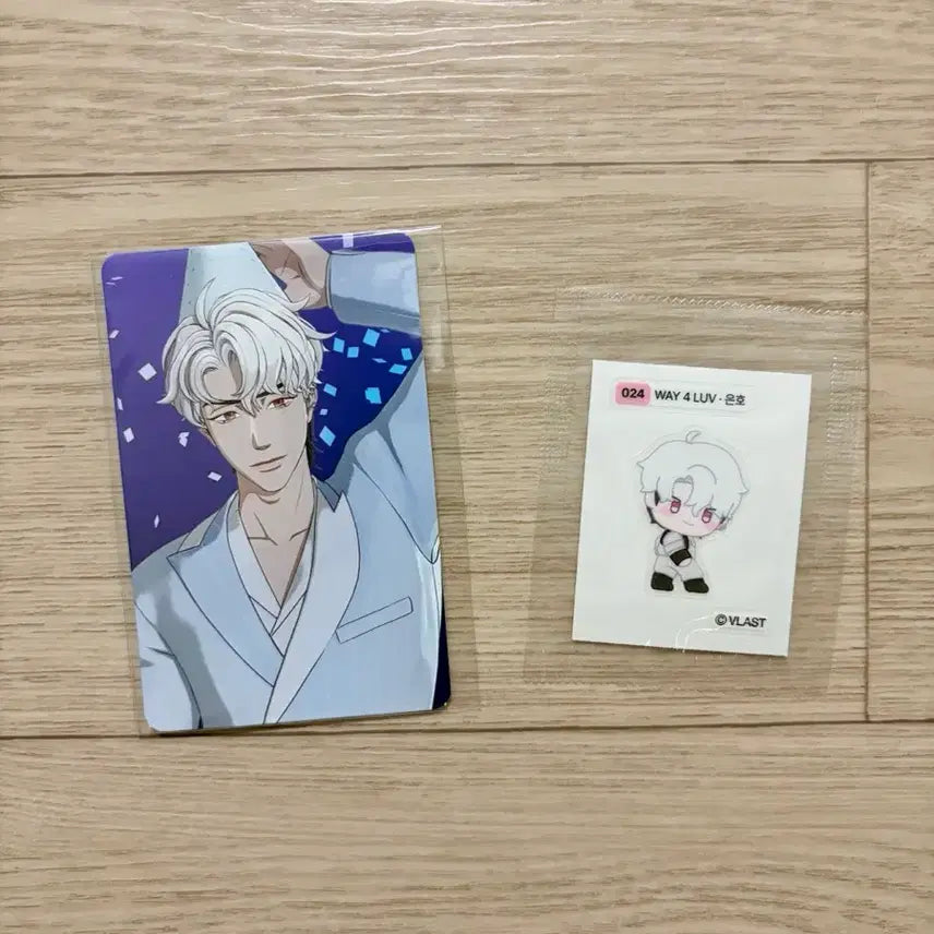 [BUNJANG] PLAVE 2nd Anniversary Popup Photocard & Sticker Set - Eunho / 플레이브 2주년 팝업 포카 띠부 은호