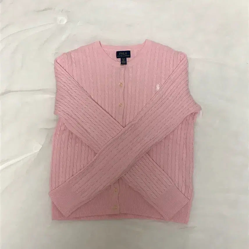 [BUNJANG] Polo Ralph Lauren Girls Cable Knit Cardigan / 폴로 랄프로렌 걸즈 케이블 니트 가디건