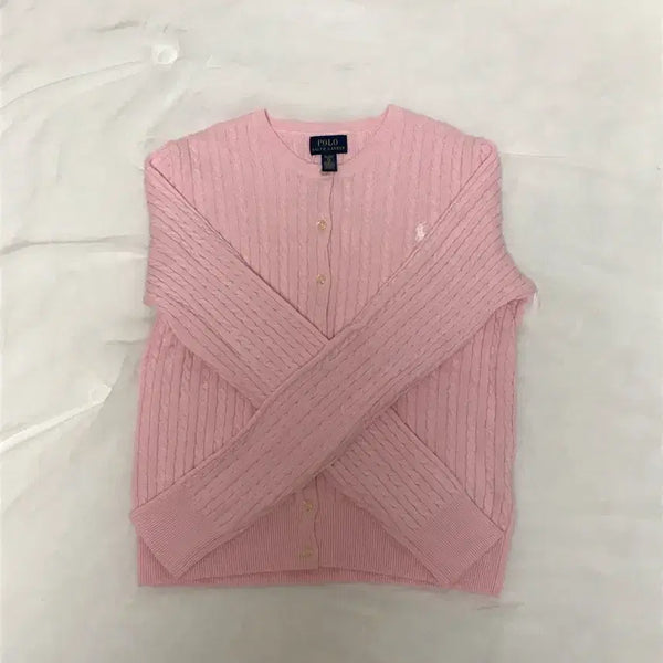 [BUNJANG] Polo Ralph Lauren Girls Cable Knit Cardigan / 폴로 랄프로렌 걸즈 케이블 니트 가디건
