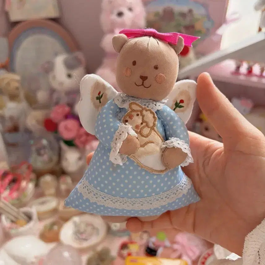 [BUNJANG] Vintage Angel Teddy Bear Music Box / (오늘까지 할인)빈티지 천사 곰인형 오르골