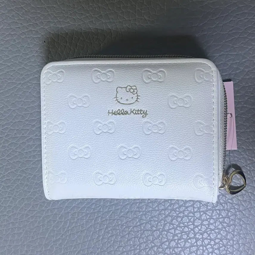 [BUNJANG] Hello Kitty Ribbon Pattern Card Holder White / 헬로키티 카드지갑 화이트 (새상품)