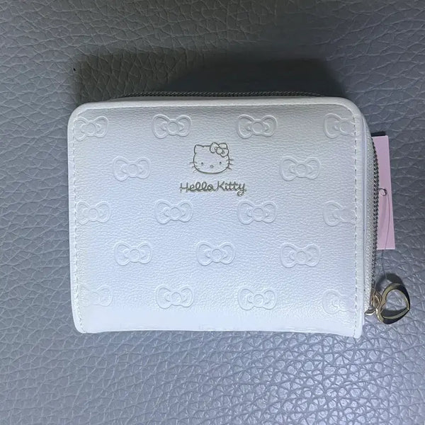[BUNJANG] Hello Kitty Ribbon Pattern Card Holder White / 헬로키티 카드지갑 화이트 (새상품)