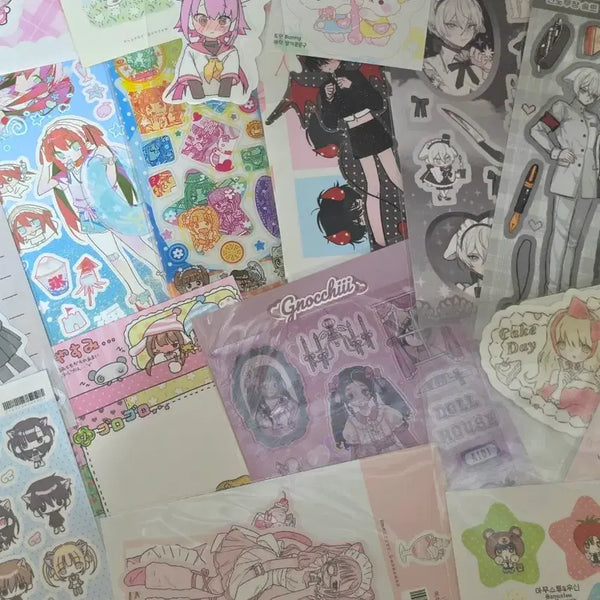 [BUNJANG] Sticker, Postcard, and Photocard Bundle Set / 다꾸 용품 스티커 엽서 포카 모조지 일괄처리