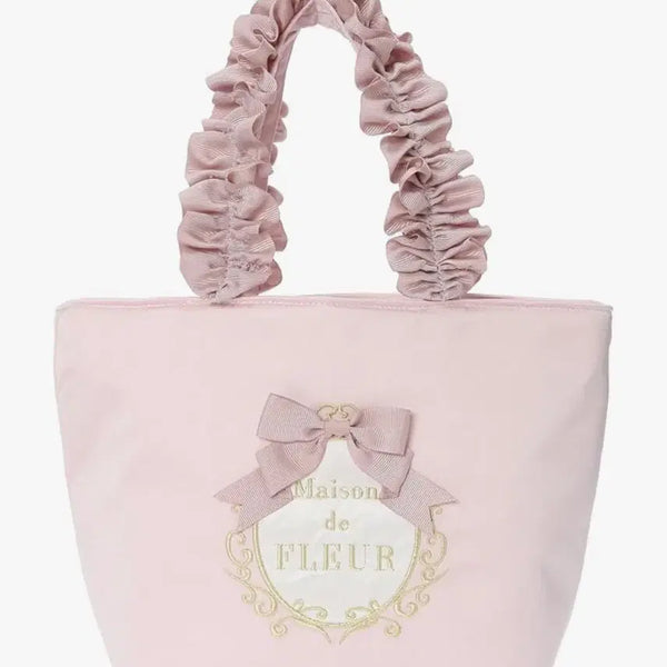 [BUNJANG] Maison de Fleur Ribbon Tote Bag Pink / 메종드플뢰르 maison de fleur 리본 토트백