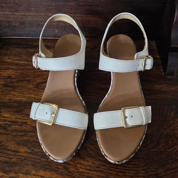 [BUNJANG] Tandy Python Wedge Sandals (250) / 탠디 파이톤 웨지 샌들 250