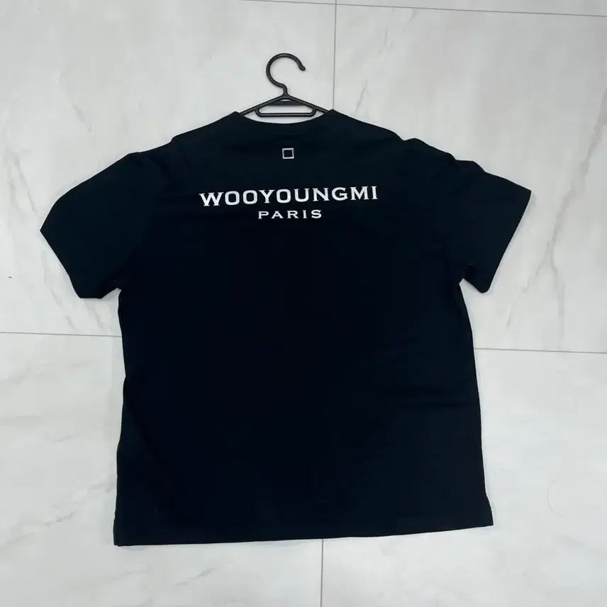 [BUNJANG] Wooyoungmi Back Logo Short Sleeve T-Shirt / 우영미 백로고 반팔