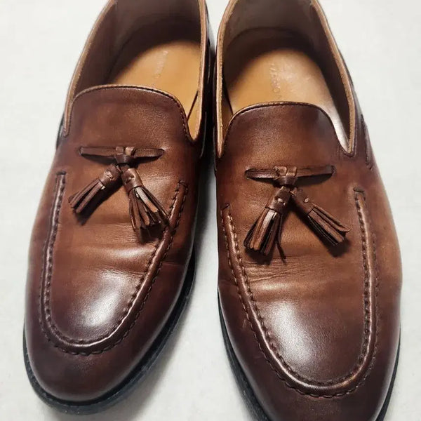 [BUNJANG] Mario Minardi Tassel Loafers Brown 255 / 마리오미나르디 테슬 로퍼 정품255