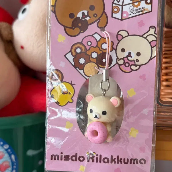 [BUNJANG] San-X Rilakkuma Donut Strap / (8/22일까지 할인)고전 산엑스 도넛 코리락쿠마 스트랩