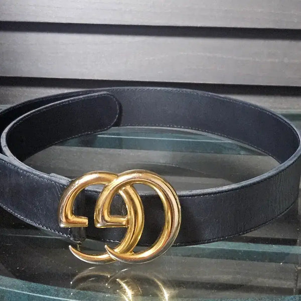 [BUNJANG] Gucci Genuine GG Marmont Belt Black Gold Buckle / 구찌 정품GG 마몽 벨트 블랙 금장