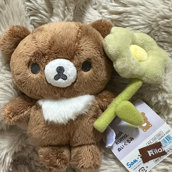 [BUNJANG] San-X Chairoikoguma Flower Plush / 산엑스 차이로이코구마 꽃 인형