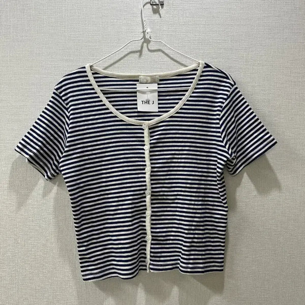 [BUNJANG] The Jay Striped Short-Sleeve Polo T-Shirt / 더 제이 단가라 반팔 카라티