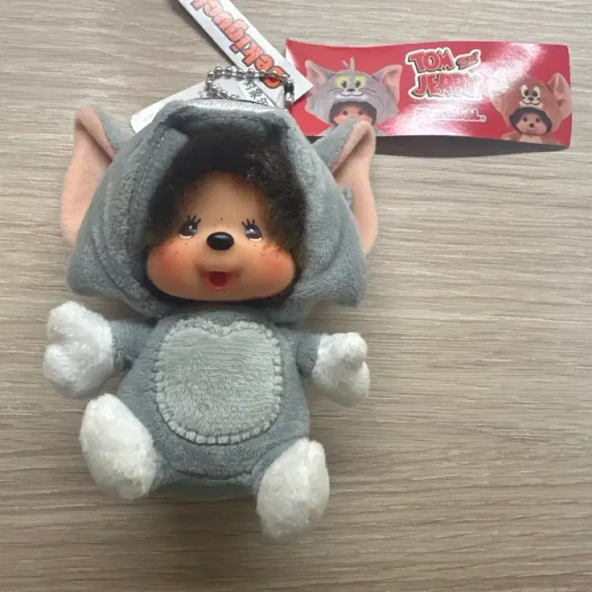 [BUNJANG] Monchhichi Tom & Jerry Tom Plush Keychain / 몬치치 톰과 제리 톰 인형 키링